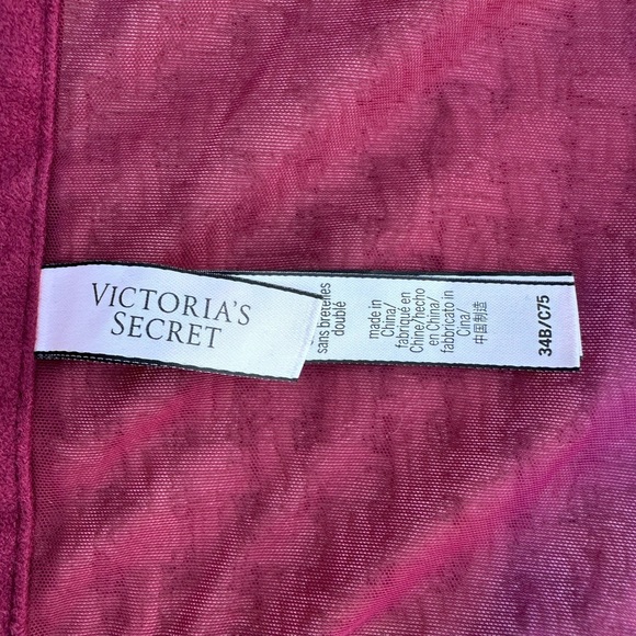 NEW VICTORIA SECRET 34B WOMENS Elegant Lace CORSET in Burgundy - Picture 5 of 8